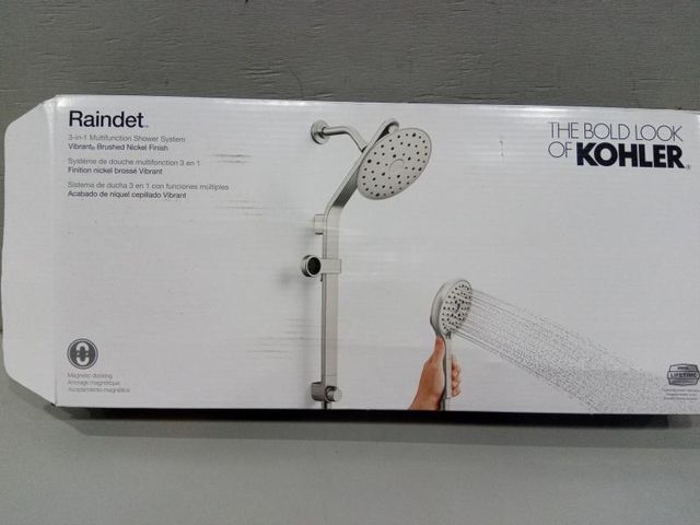 Kohler Raindet Vibrant Brushed Nickel Shower Faucet Bar System With 3 Way Diverter Allsurplus 3544