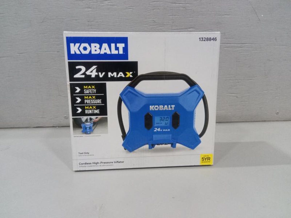 Kobalt 24 Volt cordless high pressure inflator 24-Volt Lithium Ion Air ...