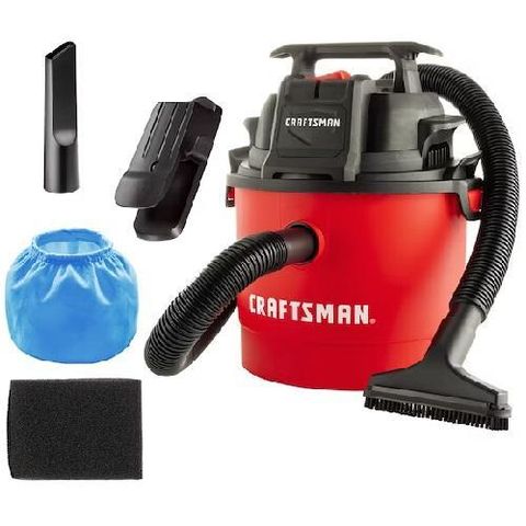 CRAFTSMAN 2.5-Gallons 2-HP Corded Wet/Dry Shop Vacuum with Accessories ...