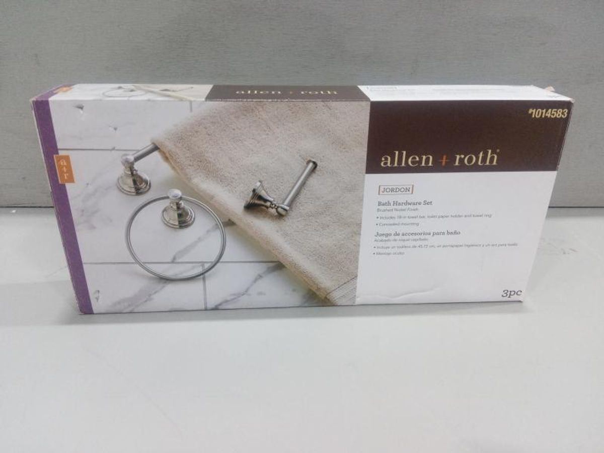 allen + roth 3-Piece Jordon Brushed Nickel Decorative Bathroom Hardware ...