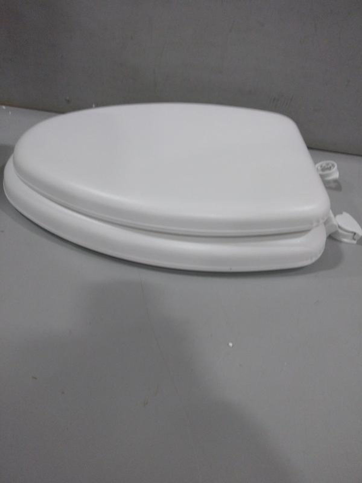 Mayfair by Bemis Cushioned Vinyl White Elongated Padded Toilet Seat ...