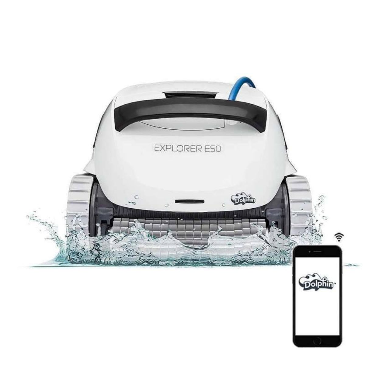 Dolphin Explorer E50 Robotic Vacuum Pool Cleaner with Wi-Fi for In ...