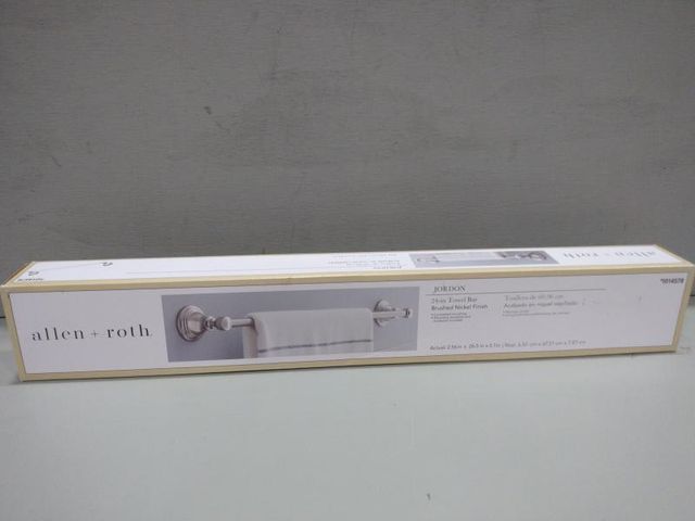 allen + roth Jordon 24-in Brushed Nickel Wall Mount Single Towel Bar ...