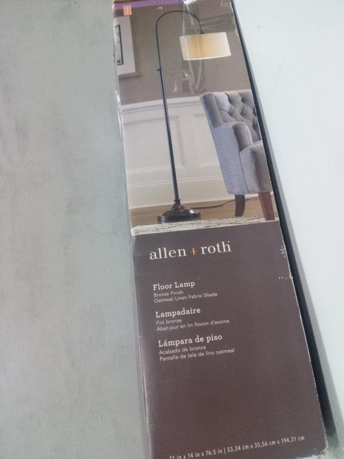 allen + roth 76.5-in Bronze Downbridge Floor Lamp | AllSurplus | Pittston