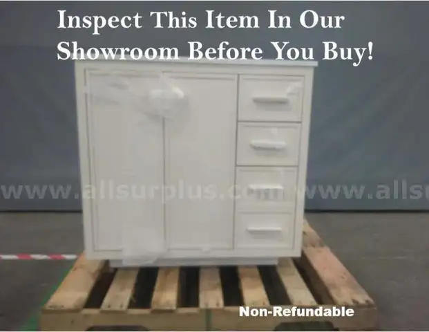 Onsite, buy now-Style Selections Stanfield 36-in Linen Beige Undermount Single Sink Bathroom Vanity -Non Refundable