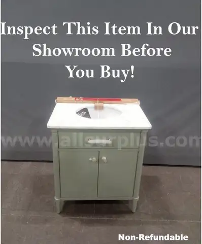 Onesite Buy Now -allen + roth Rian 30-in Sea green Undermount Single Sink Bathroom Vanity - Non Refundable