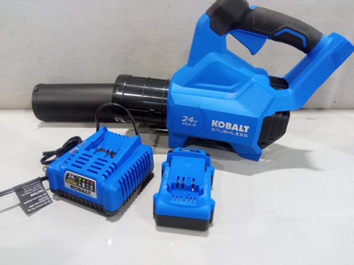 Kobalt 24-volt 500-CFM 120-MPH Battery Handheld Leaf Blower 4 Ah ...