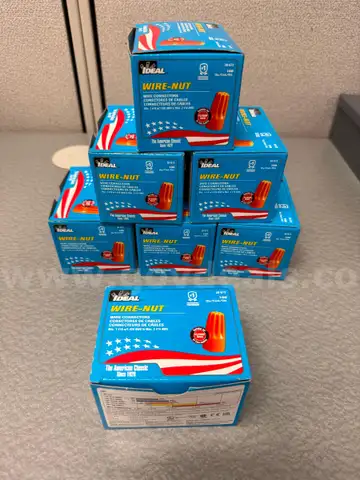 Ideal orange wire nuts - 7 Boxes, 100pc each