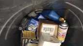 Miscellaneous hardware, shovels, plywood, fluids Lot #7