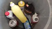Miscellaneous hardware, shovels, plywood, fluids Lot #7