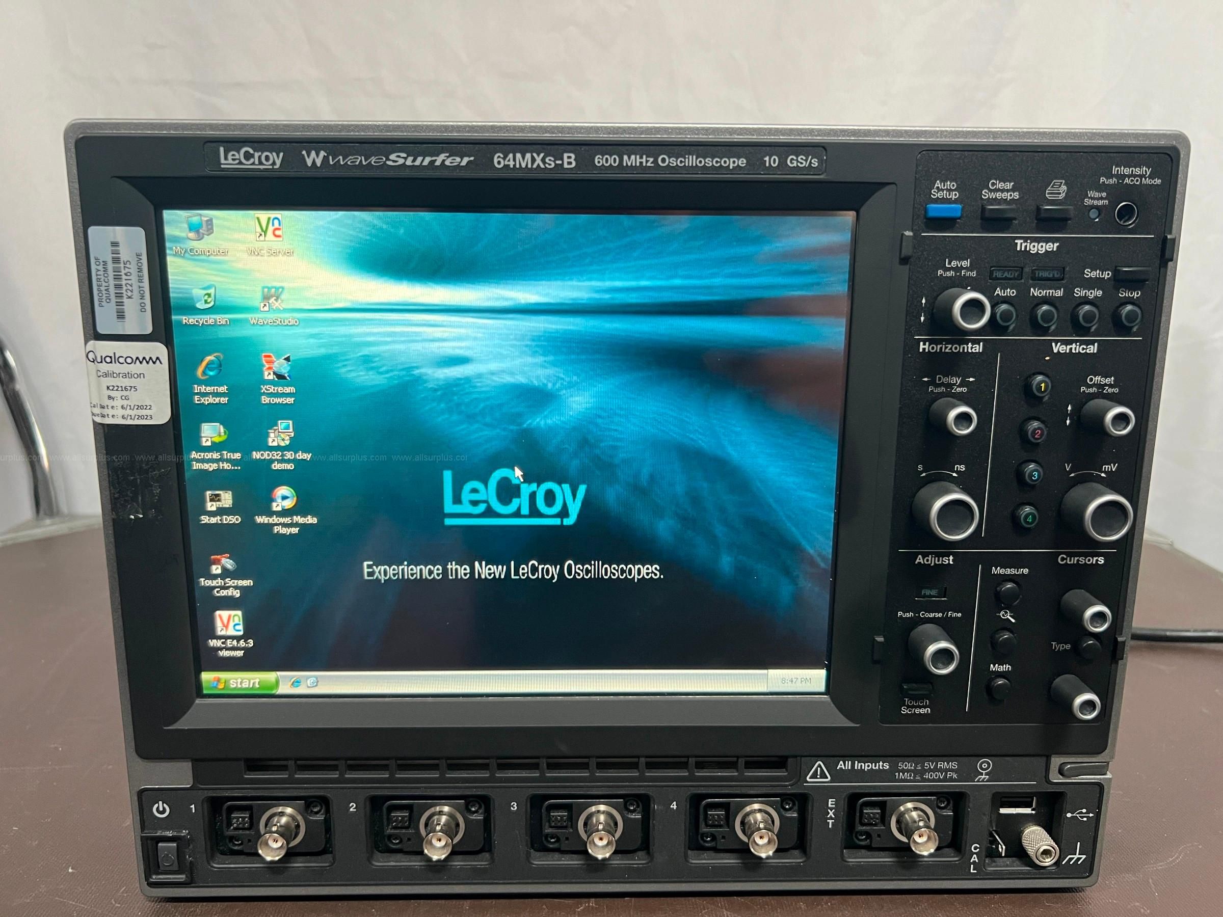 TELEDYNE LECROY WS64MXS-B WAVESURFER OSCILLOSCOPE, 600 MHZ, 4 CH ...