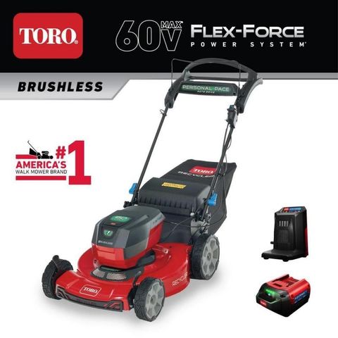 Toro Recycler 22-inch 60V Max Lithium-Ion Battery SmartStow Walk Behind ...