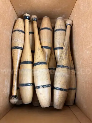 Lot of 11 Wood Juggling Pins