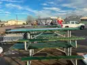 5 picnic tables