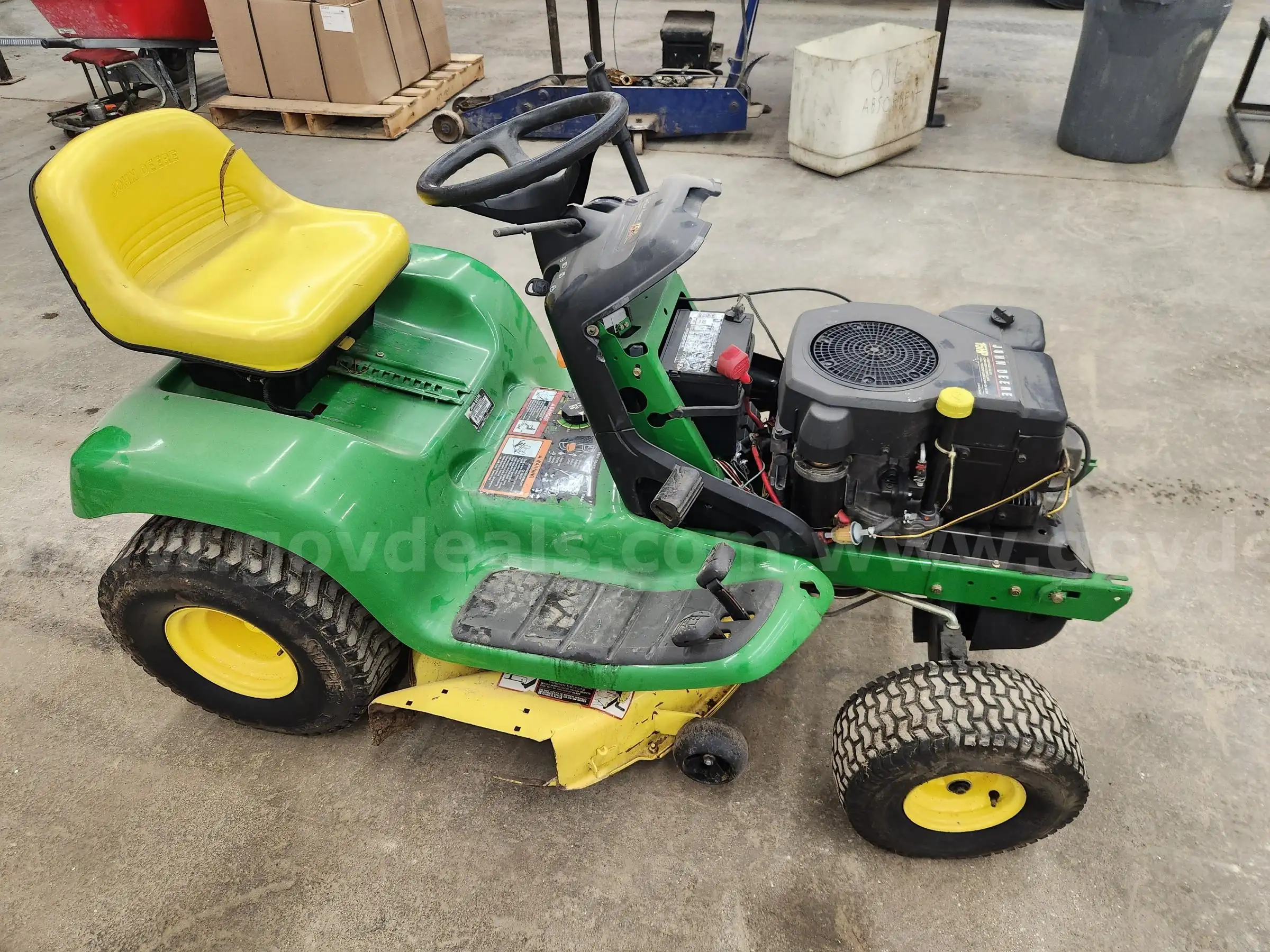 John Deere LT155 Mower GovDeals