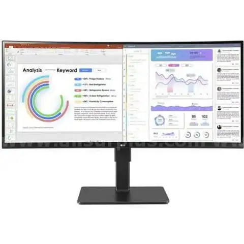 LG Ultrawide 34\ 3440 x 1440 LED HDR10 sRGB Curved Monitor Textured Black 34BQ77QB-B