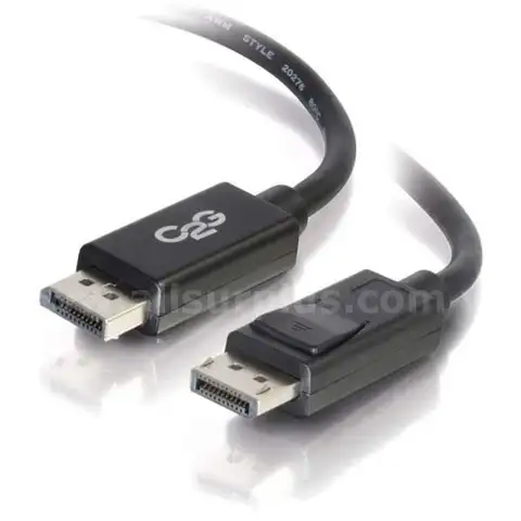 C2G Cables to Go 54402 10 DisplayPort Male/Male Cable with Latches Black
