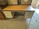 1 Lot of 8 Metal Teacher&#x27;s  Desks