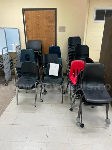 1 Lot of 83 Student Chairs