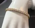 Dazzling 18 K Yellow Gold and Diamond Tennis Bracelet, approx. 9.50 CTW, Appraised.