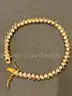 19K Gold Plated 7in Tennis Bracelet with clear stones (Not Solid Gold)