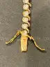 19K Gold Plated 7in Tennis Bracelet with clear stones (Not Solid Gold)