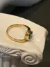 16K Gold Ring with Emerald, size 6 1/2