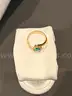 16K Gold Ring with Emerald, size 6 1/2