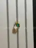 16K Gold Ring with Emerald, size 6 1/2