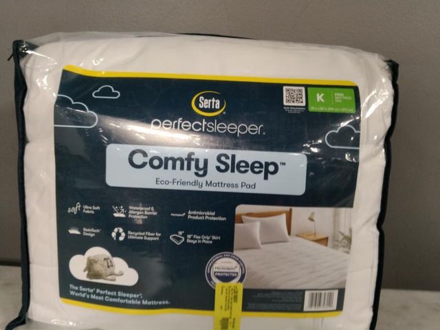 Serta Perfect Sleeper Comfy Sleep Eco-Friendly Mattress Pad, King ...