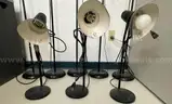 5 tall lights and 3 short lights
