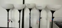 5 tall lights and 3 short lights