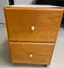 3 wooden 2 drawer file cabinets