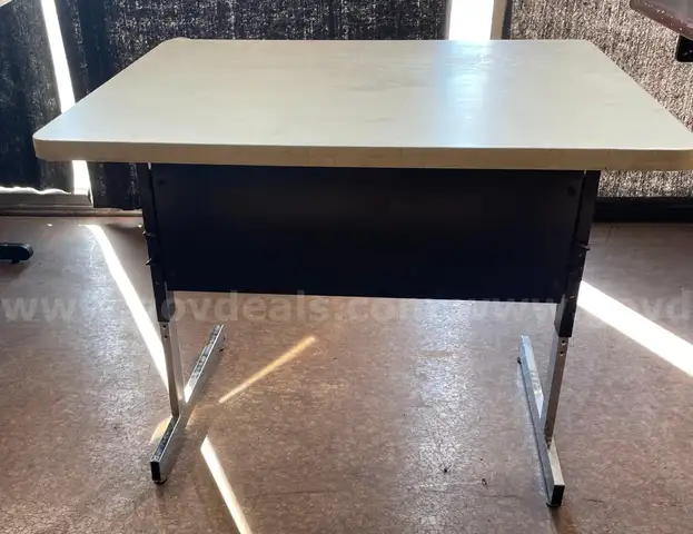 Small metal desk with white top