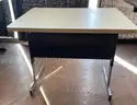 Small metal desk with white top