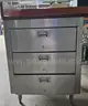 3-Drawer Wood Fiber Top Baker&#x27;s Table with Stainless Steel Base