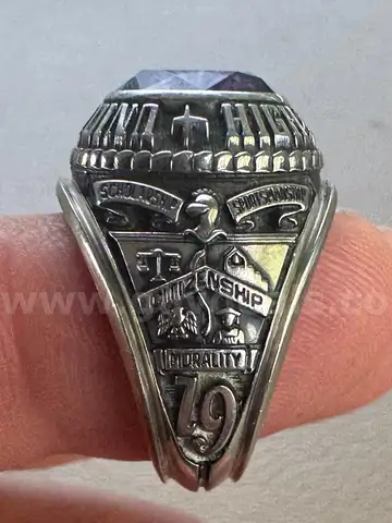 10 k White Gold class ring 16.3 grams