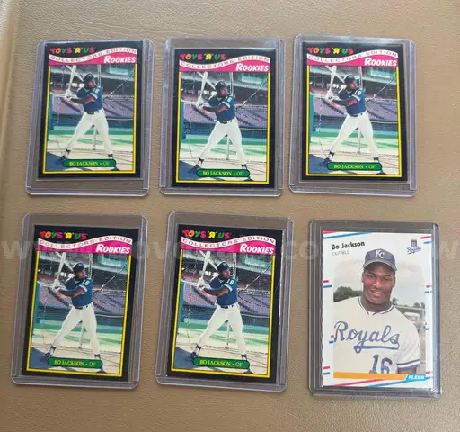 Vintage Bo Jackson 6 Baseball cards