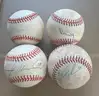 Lot of 4 Vintage signed autographed Baseballs