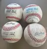Lot of 4 Vintage signed autographed Baseballs