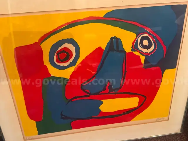Karel Appel (1921&#x2013;2006) &#x2013; &#x201C;L&#x2019;Homme souriant&#x201D; (Smiling Man), 1969 Original color lithograph