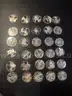 Lot of 30 Sterling Silver Postmasters of America Commemorative Medals
