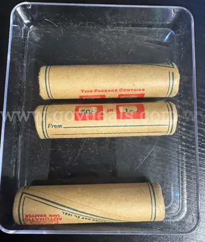 3- Vintage Coin Rolls unopened currency FREE SHIPPING !!