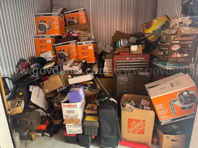 Storage Unit - Boxes Some Collectibles Tools and more