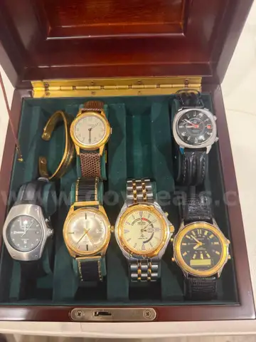Lot of 6 Assorted Wristwatches – Seiko, Citizen, Accutron, Elgin, Universal Genève Vintage modern collectible