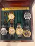 Lot of 6 Vintage Wristwatches – Bulova, Benrus, Gruen, Compu Chron, collectible