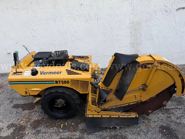 Vermeer RT200 Walk Behind Trencher, Saw 216 hours
