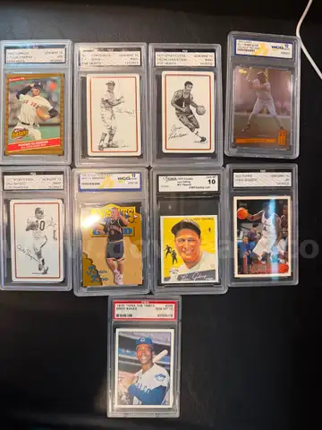 Collectible All GEM MINT 10 Graded Sports Card Lot – Derek Jeter, Hall of Famers (9)Cards)