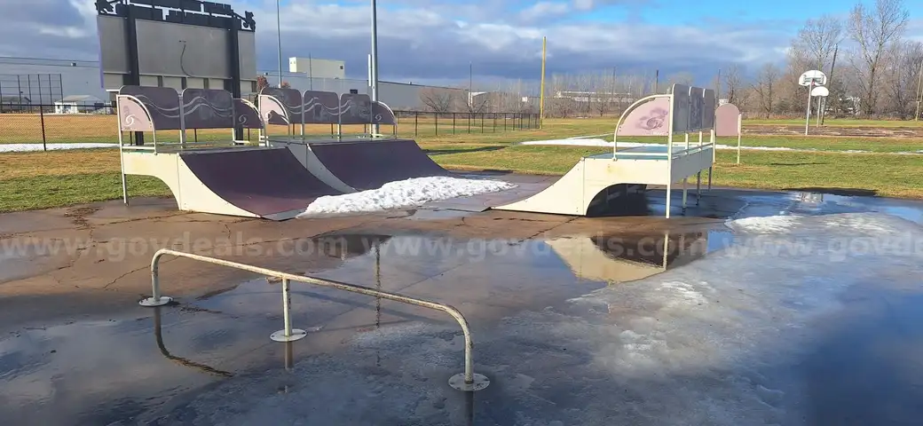 Skate park ramps