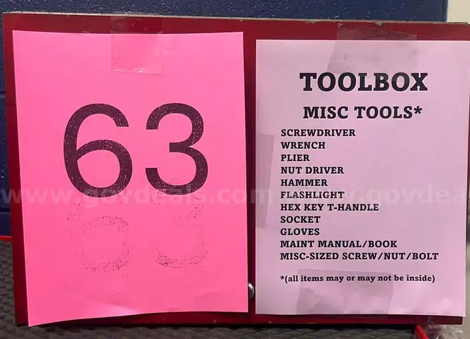 Toolbox with some Tools - Lot # 63
